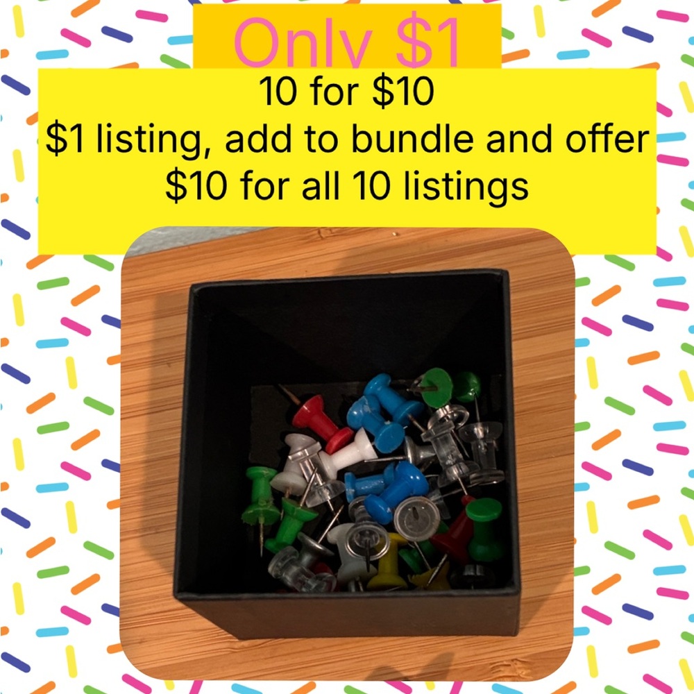 30 Assorted Push Pins